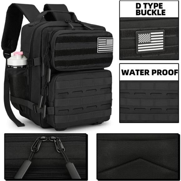 9L Mini Tactical Backpack for Men and Women Tactical Backpack Small for Hiking - Picture 3 of 7